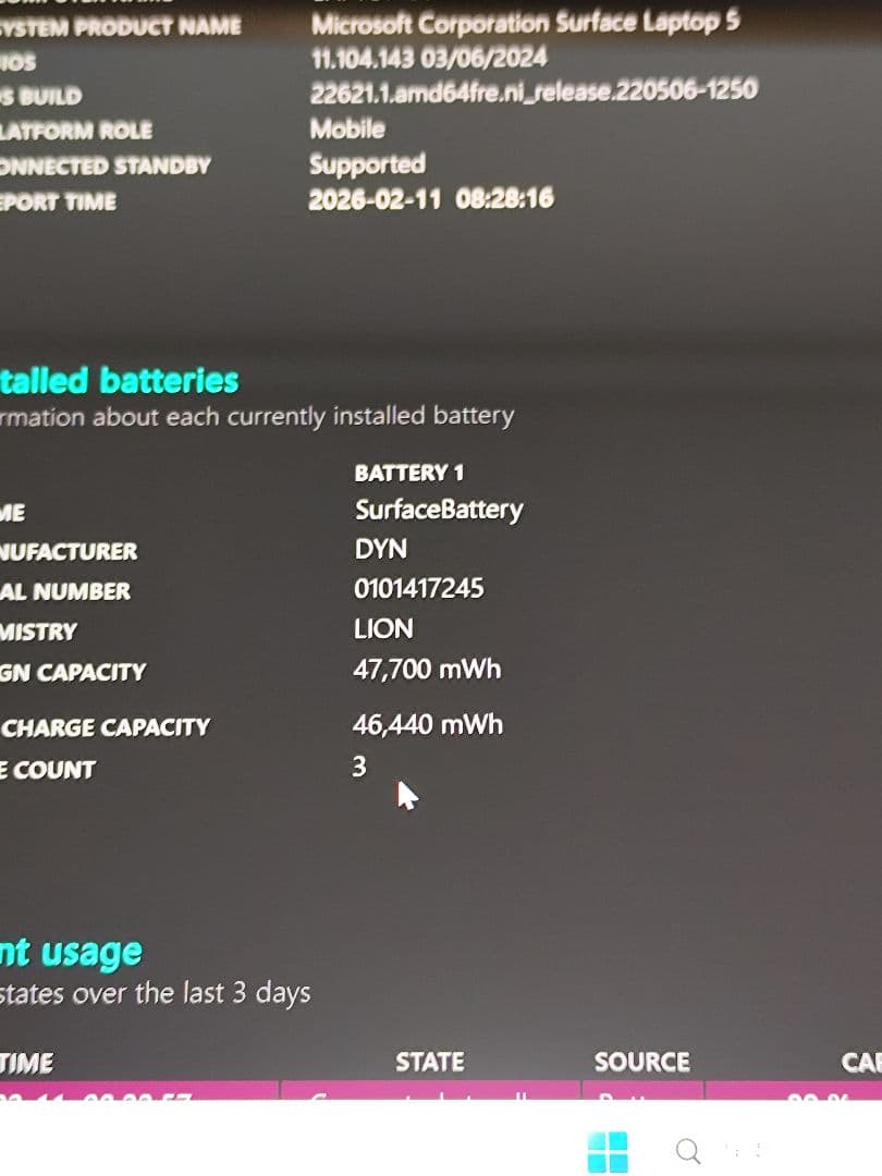 Surface Laptop 5 Core-i5（12世代）　8/256GB