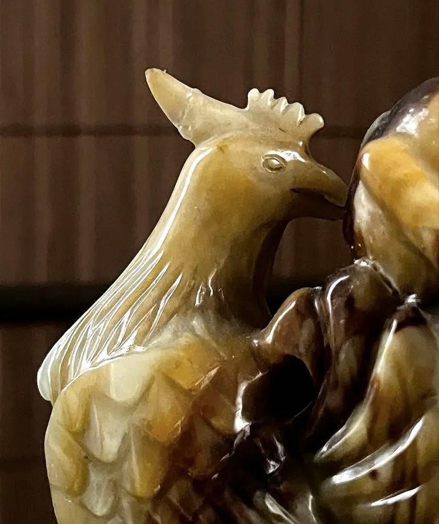 古翡翠 緑砡石 瑪瑙 鳳凰 象嵌台座