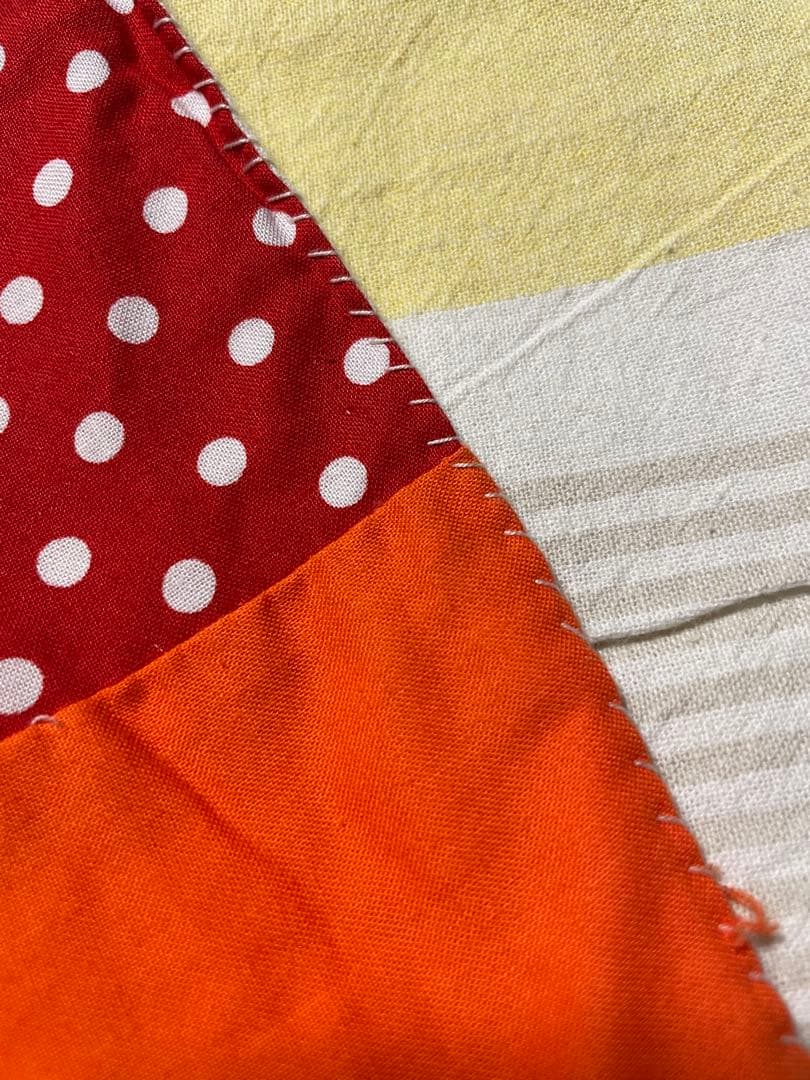 ハンドメイドカラフルパッチワークベッドカバー