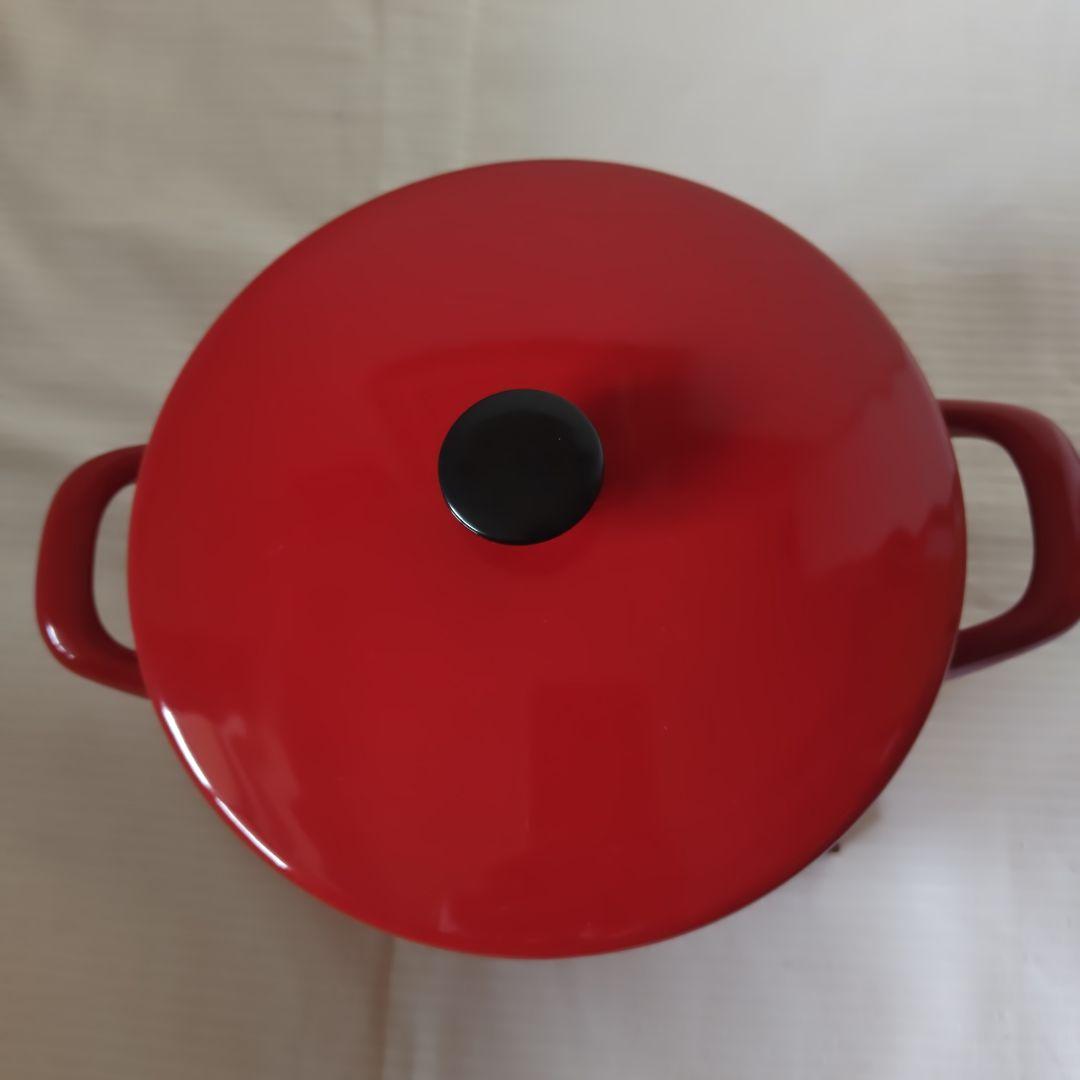 【良品】KOCKUMS　ヴィンテージ ホーロー両手鍋　スウェーデン　北欧　レッド