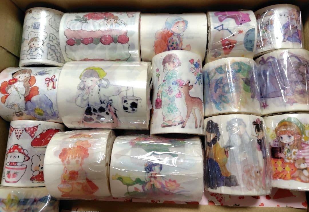 か*ん様 海外マステ まとめ売り16個　新品13・中古3個 人物 巻売り 和紙