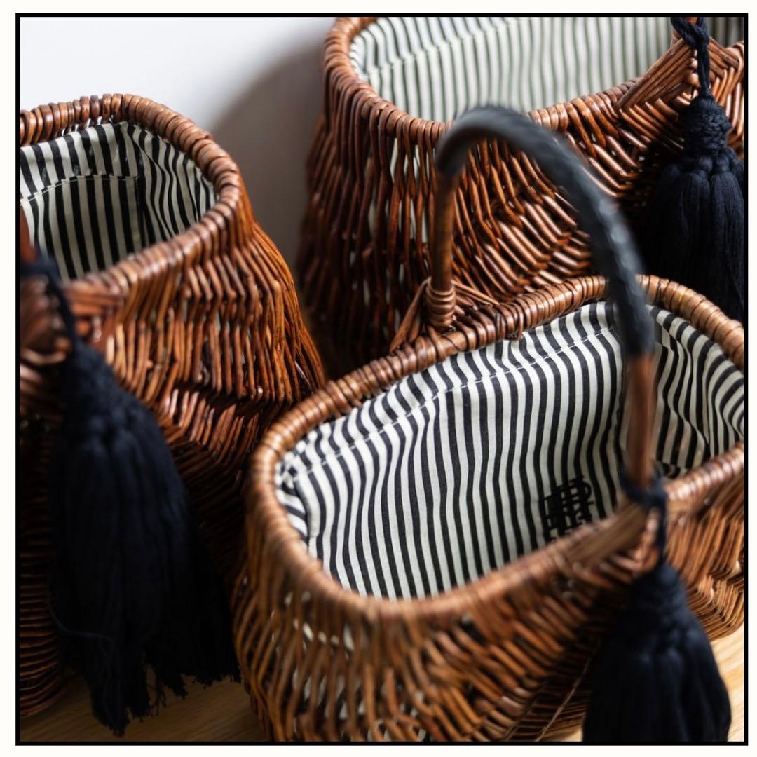値下げ！　Pale Jute weekend basket wide