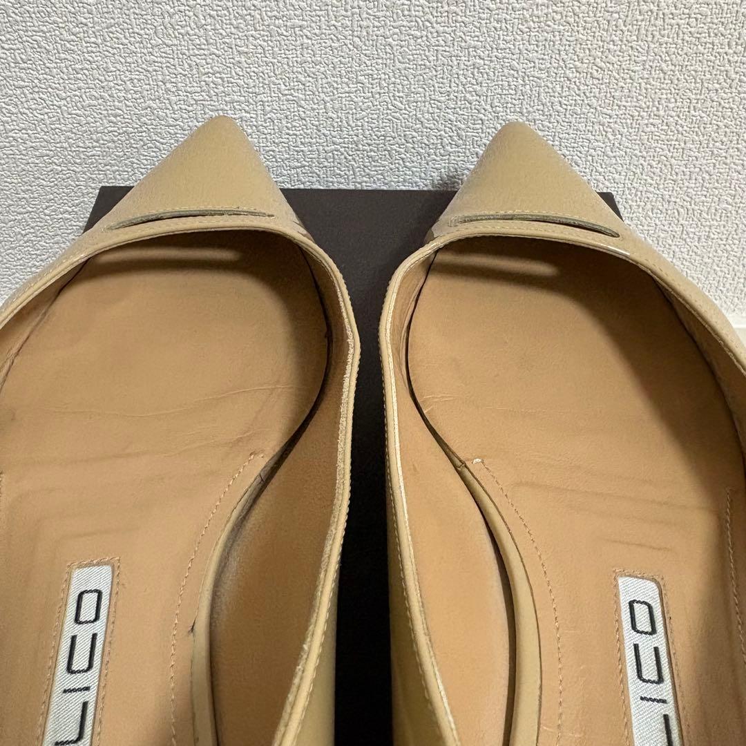 PELLICO ANIMA アネッリ エナメル パンプス 1cm ベージュ 39