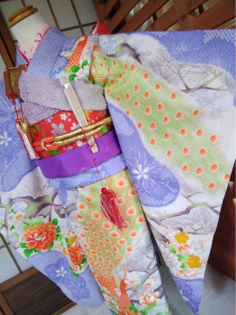 7歳向け・化繊のお着物セットです