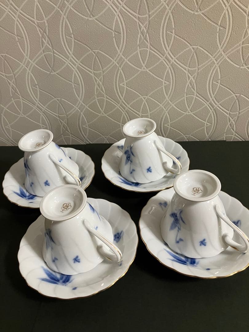 大倉陶園すみれ　カップ&ソーサー　ポット　ミルクポット　スプーン