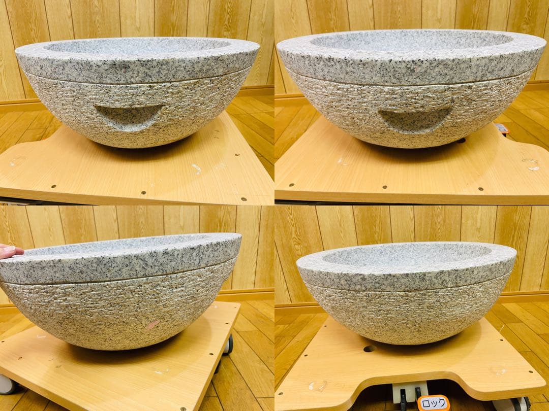 餅つき 石臼 木台 杵 セット 内径40cm 深さ15cm