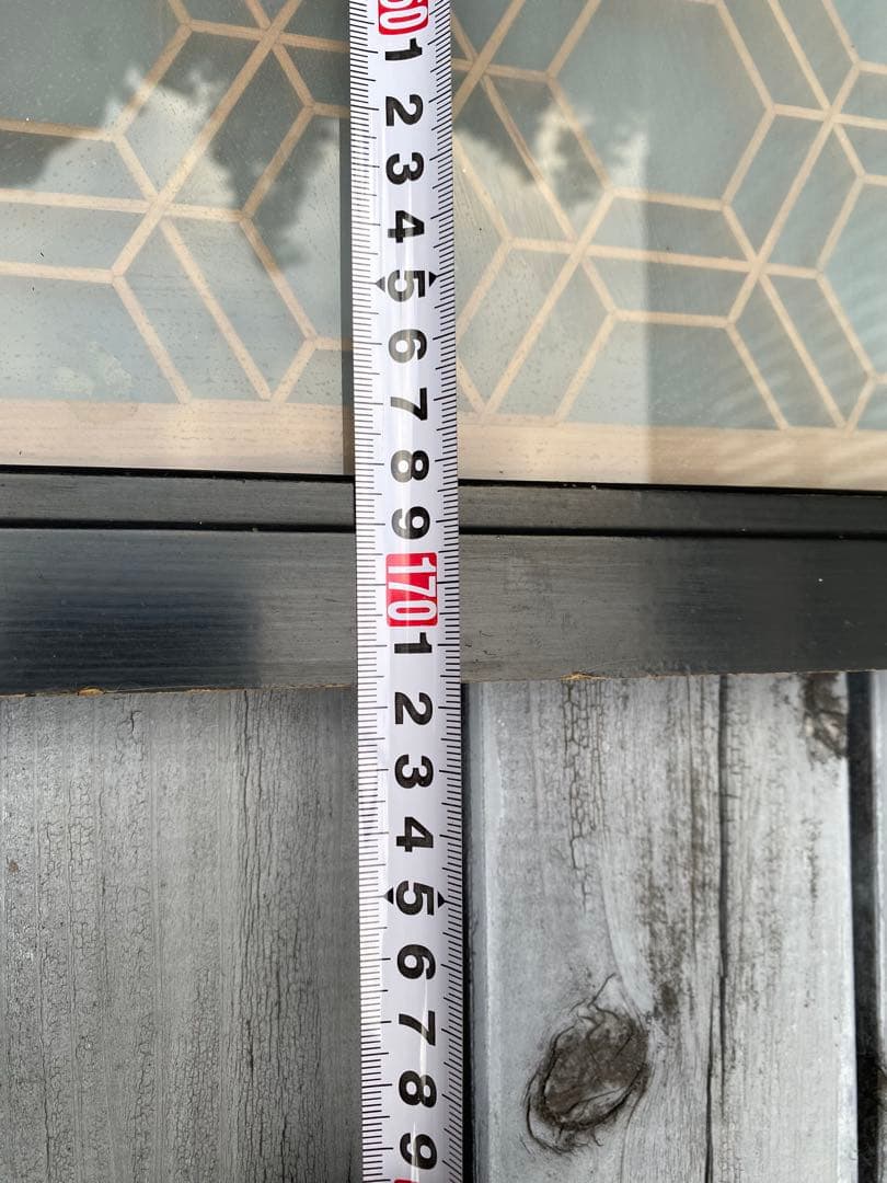 欄間　2枚セット　すりガラス付き　アンティーク　古民家