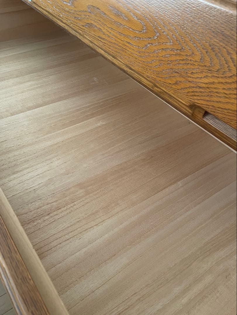 ナチュラルウッド 5段チェスト