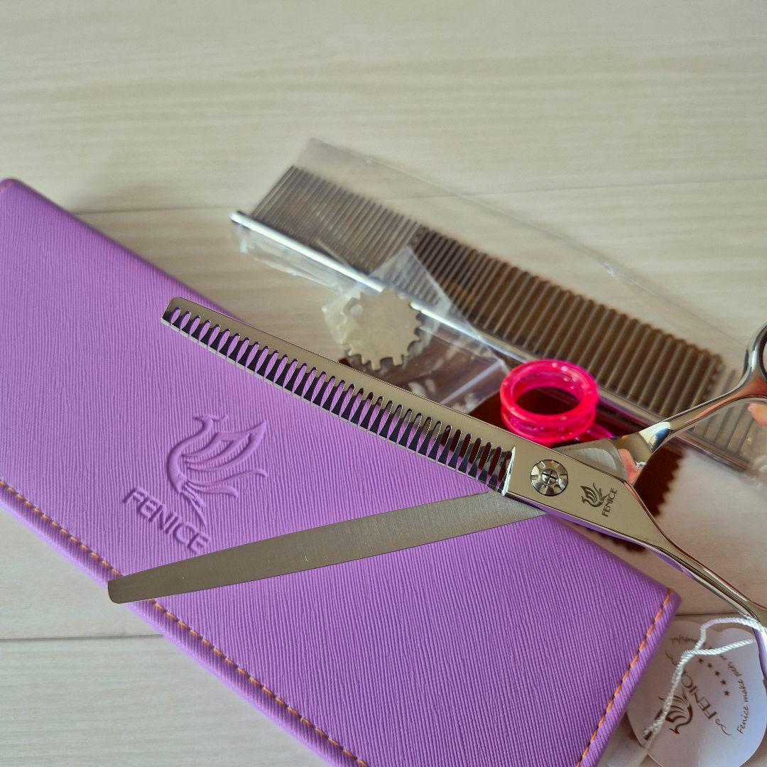 新品★フェニーチェ左利き用 カーブセニングシザー★50%★7in