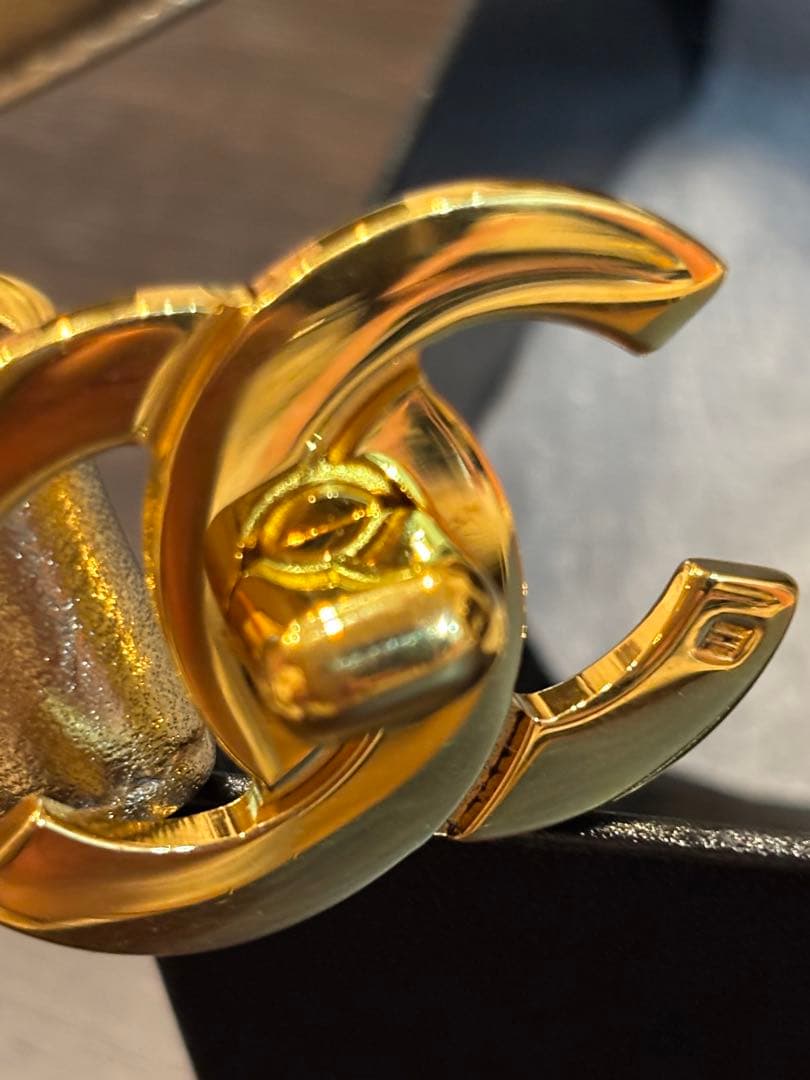 CHANEL レア　ゴールド レザー ベルト♡美品