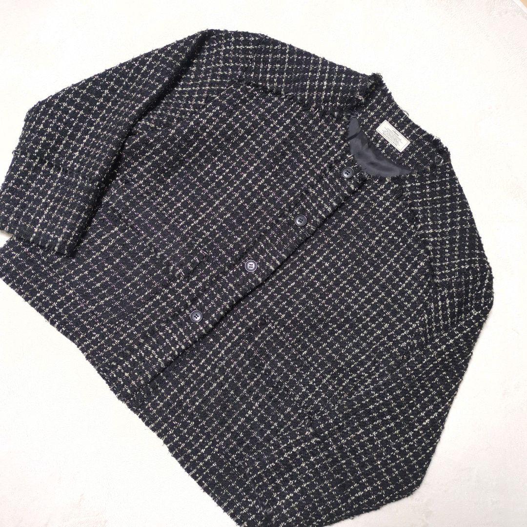 良品 ジャーナルスタンダードレリューム TWEEDクルーネックジャケット