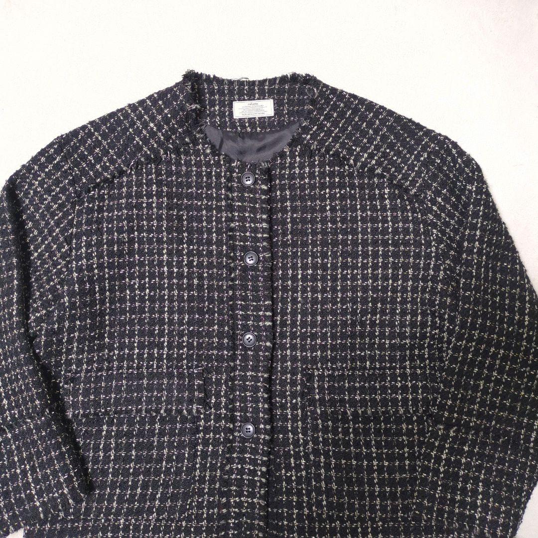 良品 ジャーナルスタンダードレリューム TWEEDクルーネックジャケット