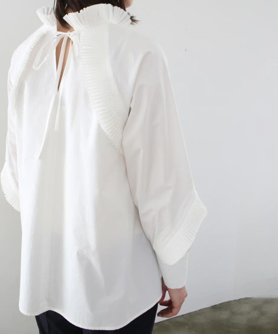 美品 マリリンムーン 2,7万円 フリルブラウス スタンドカラーブラウス 452