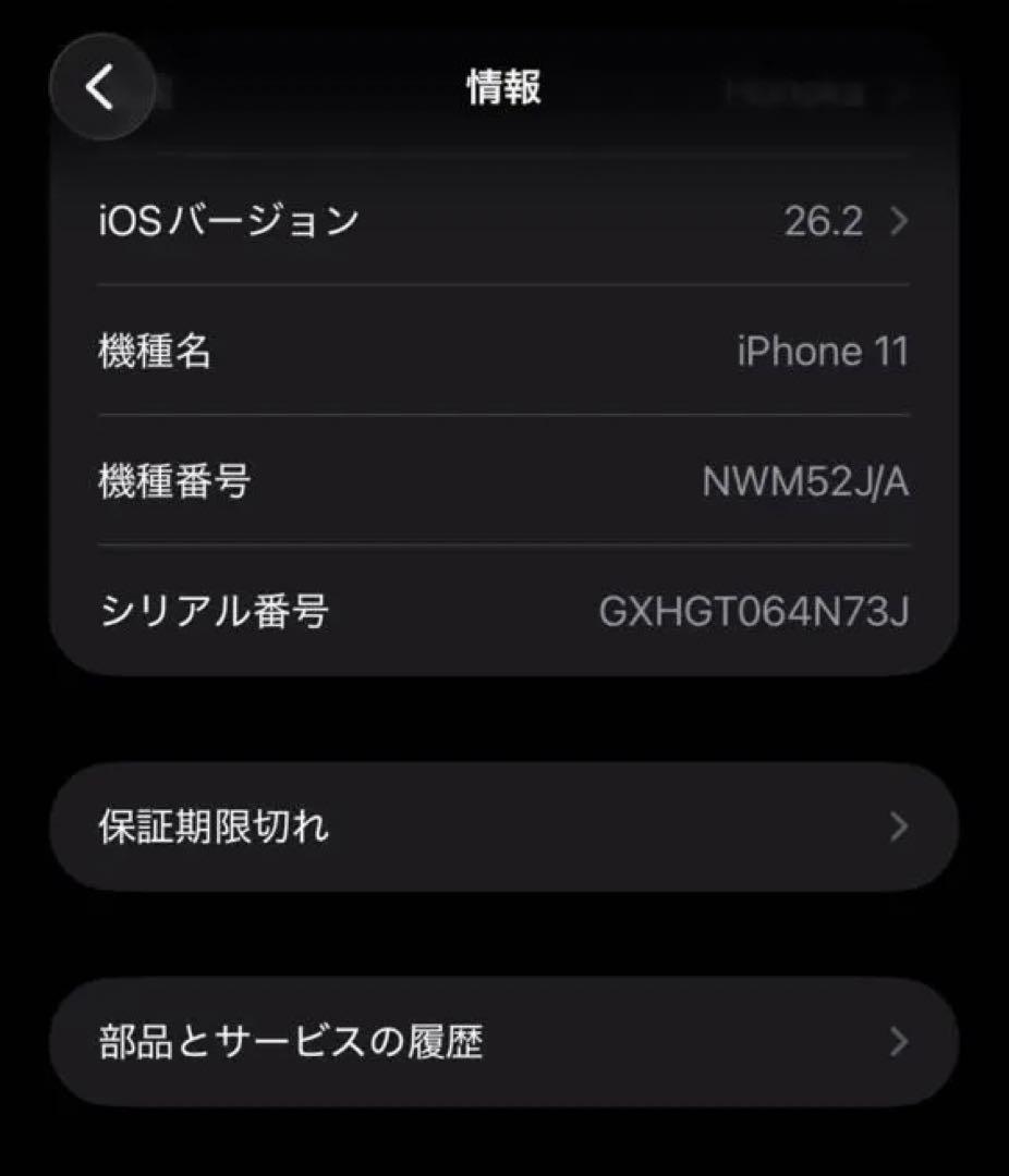 iPhone 11 本体　128GB