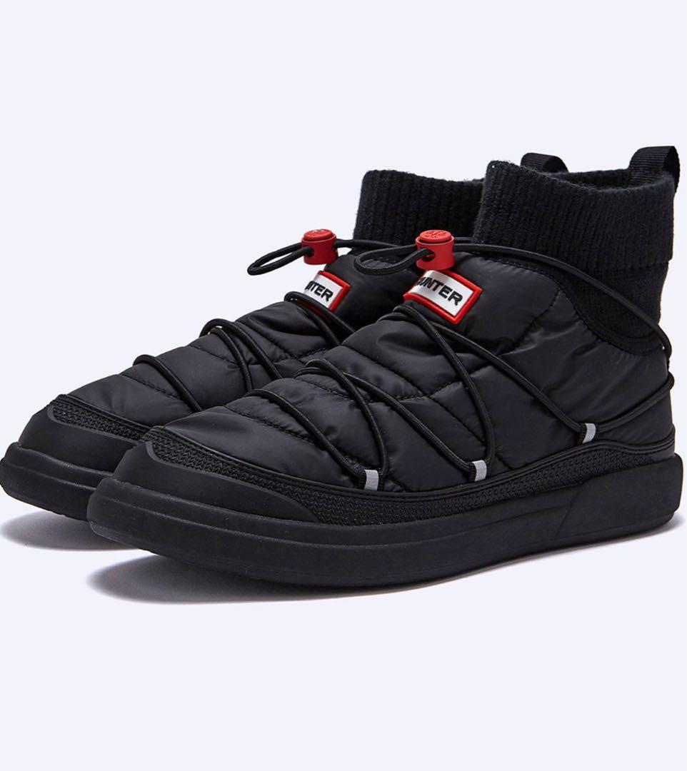 HUNTERブーツ　ニットin Out Puffer Lace up Boots