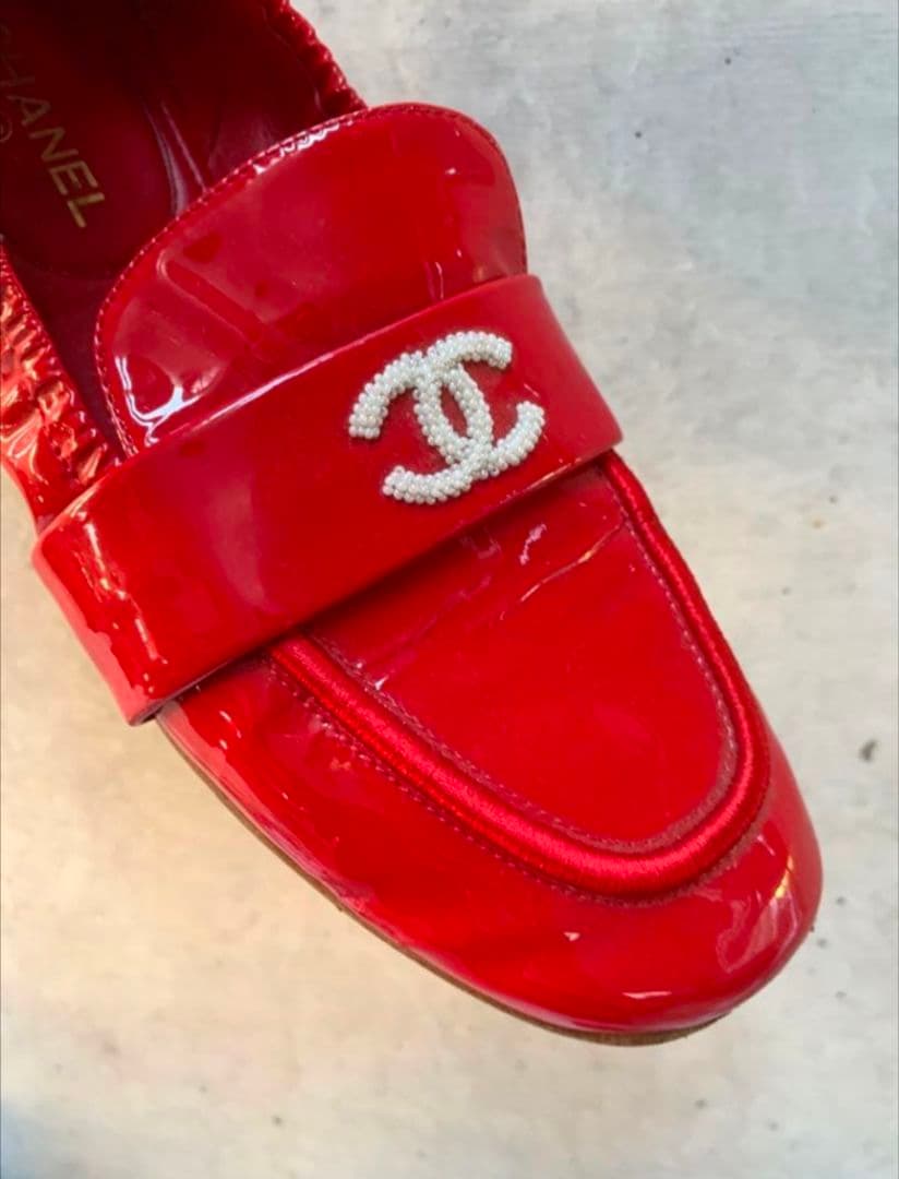CHANEL シャネル　ローファー　パール　ココマーク