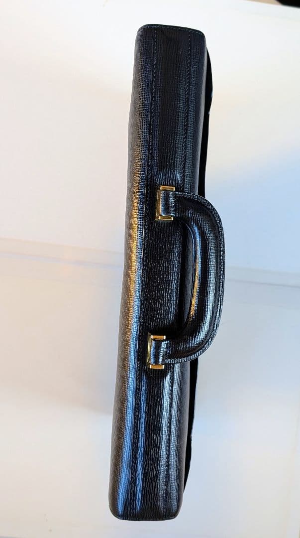 美品未使用〈LOEWEロエベビジネスバッグ アナグラム ブラックレザー〉