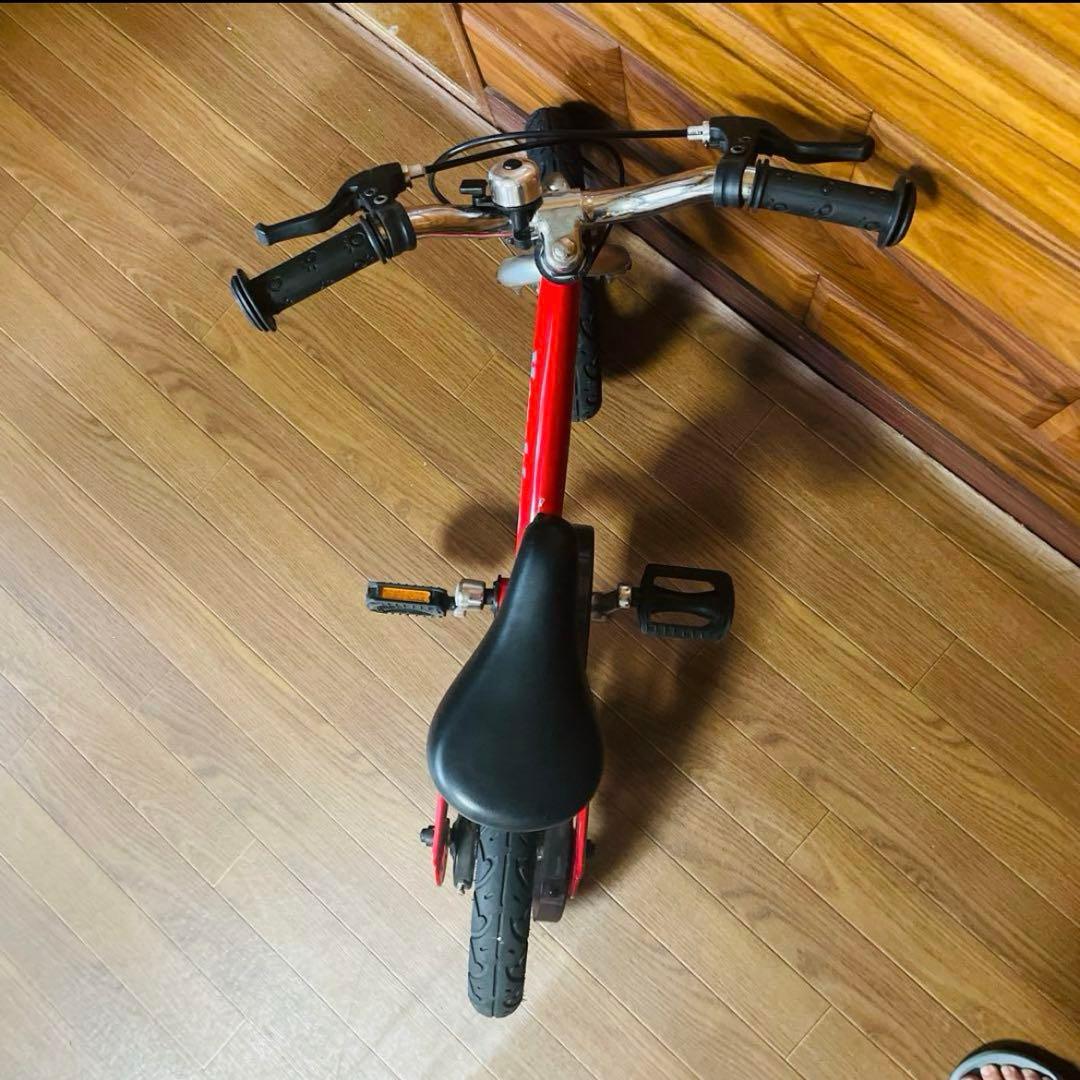 未使用付属品付き へんしんバイク 12インチ レッド バランスバイク 補助輪 赤