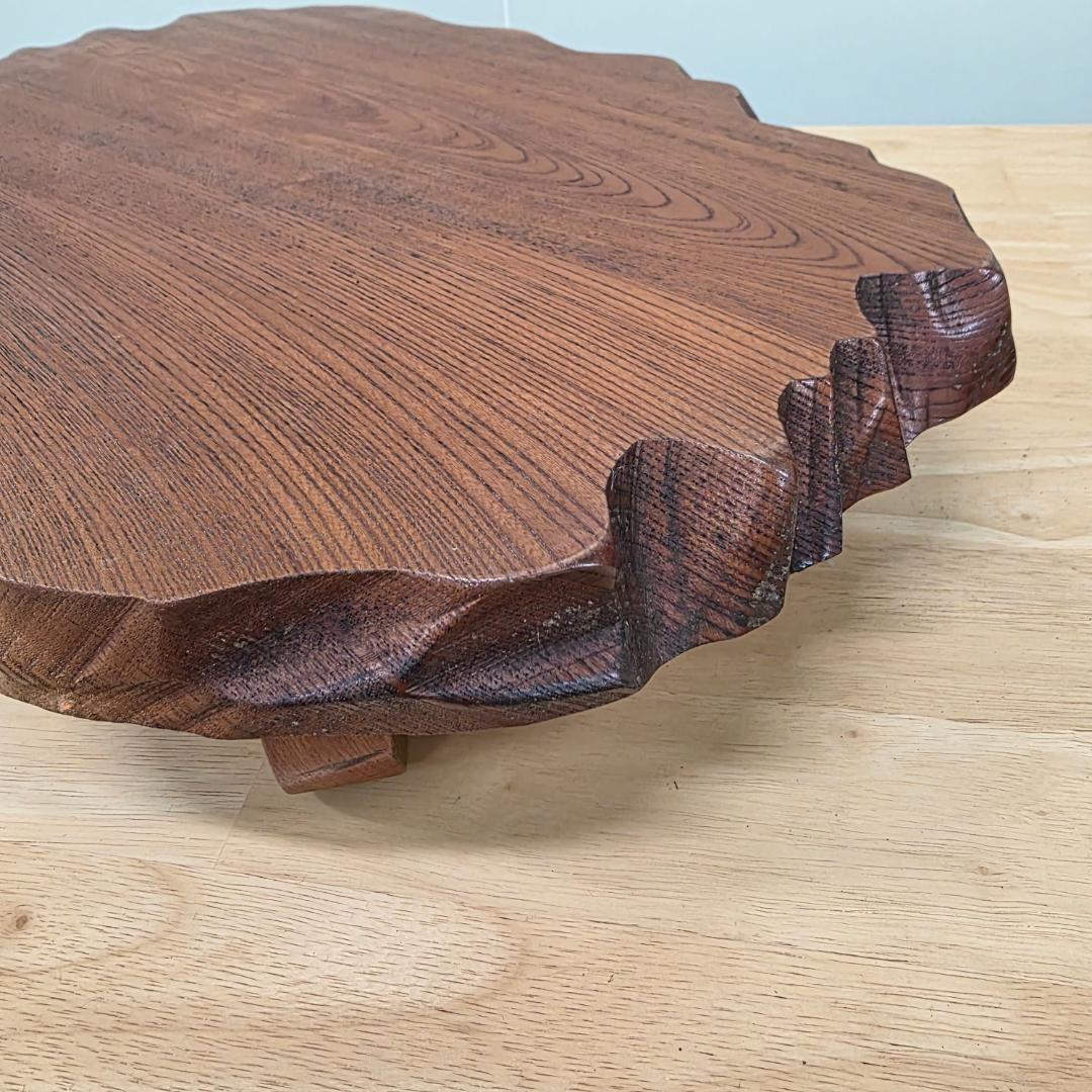 木製 不規則形状座卓 花台 天然木 盆栽卓 ローテーブル 和モダン座卓