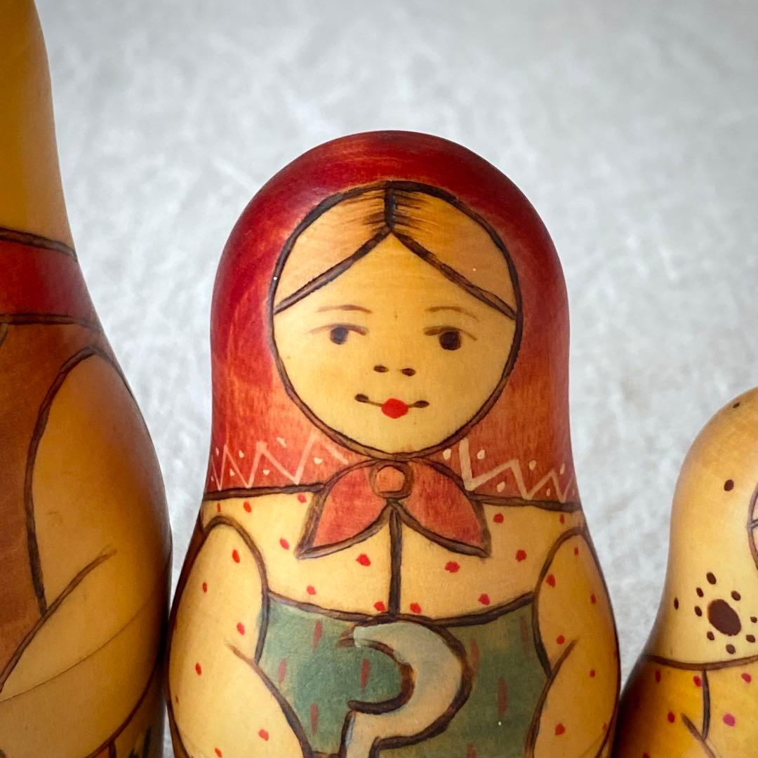 【極希少・名品】セルゲイ・コブロフ作 マトリョーシカ 5体（作家サイン入り）