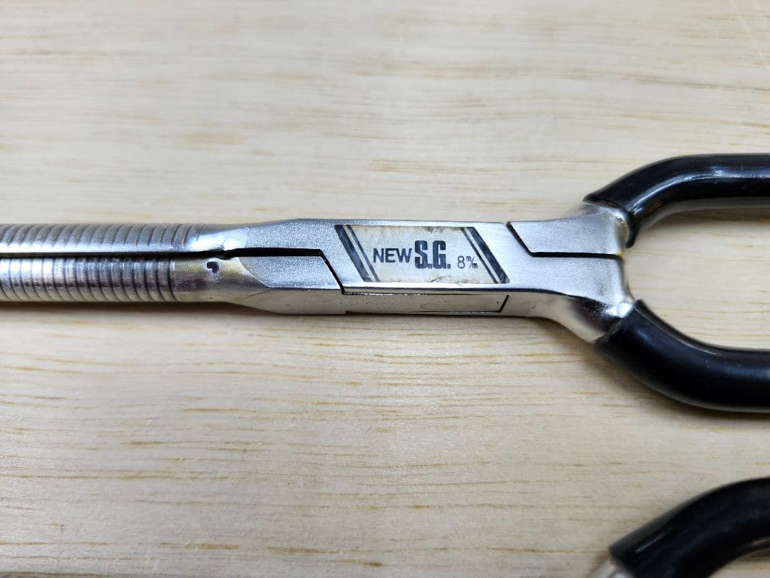 ★6&8㎜★NEW S.G★丸アイロン★日理★中古★理容★床屋★パンチ★濡れパン