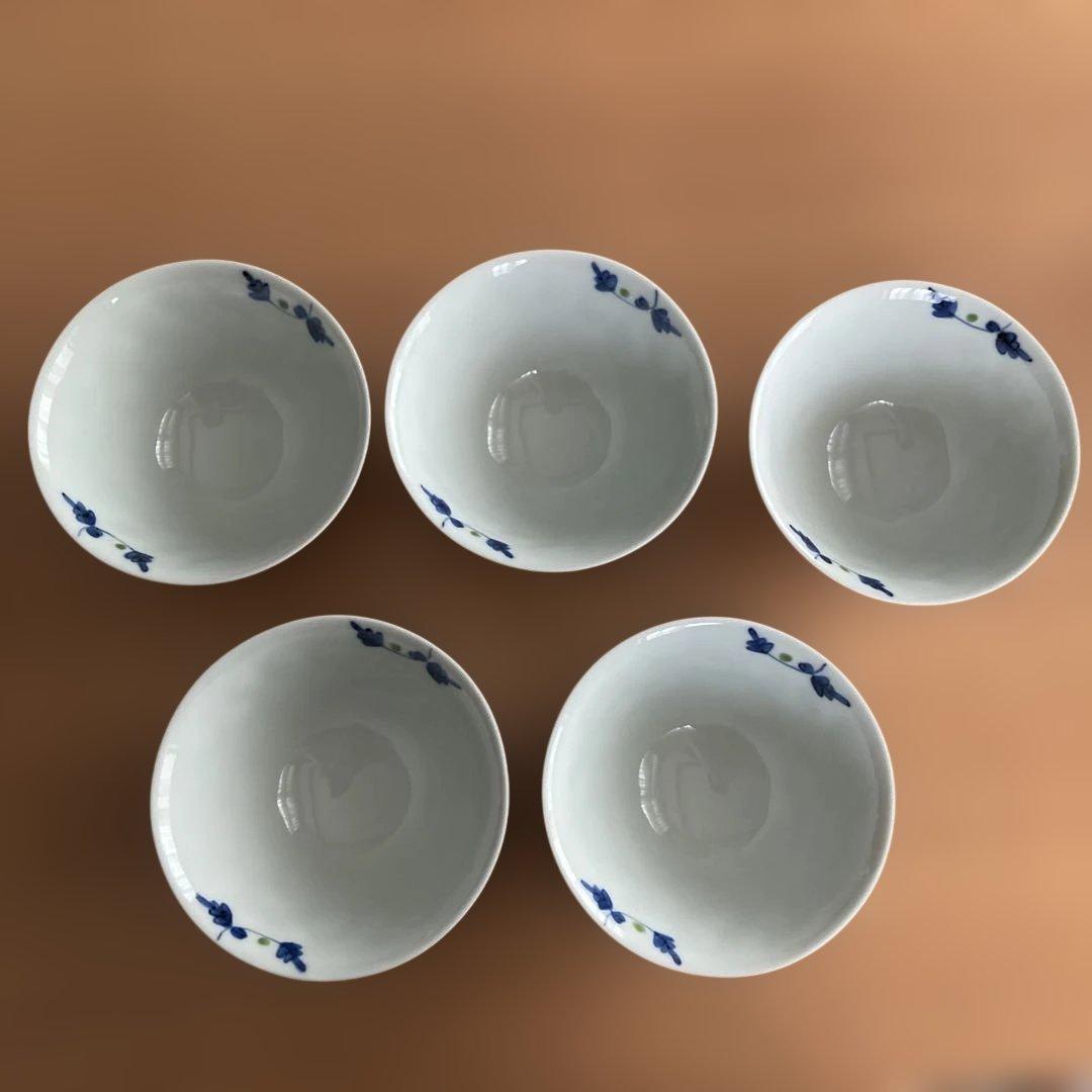 有田焼　そうた窯　染錦唐草つなぎ 茶碗　5客