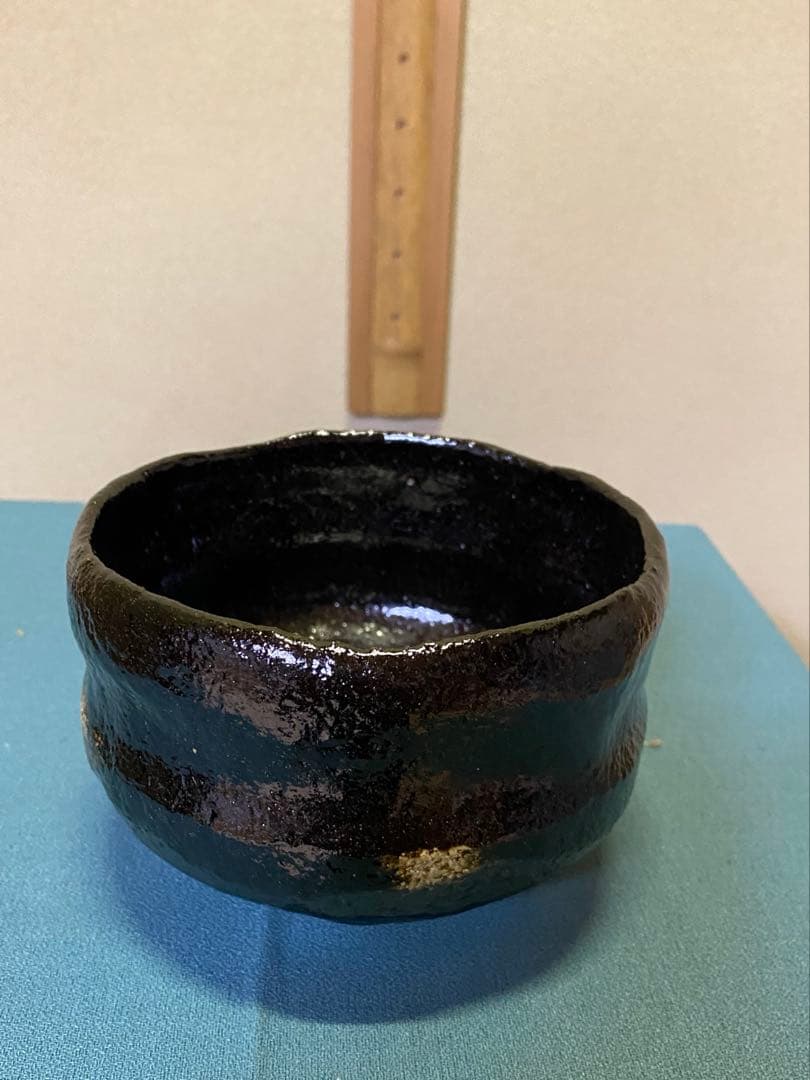 茶道具/黒茶碗　小川長楽 『黒 松声』 鵬雲斎書付 共箱