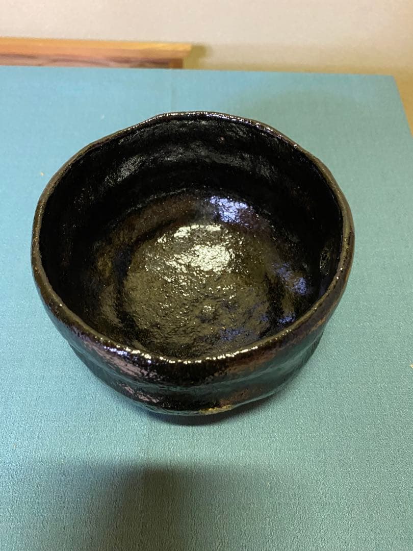 茶道具/黒茶碗　小川長楽 『黒 松声』 鵬雲斎書付 共箱