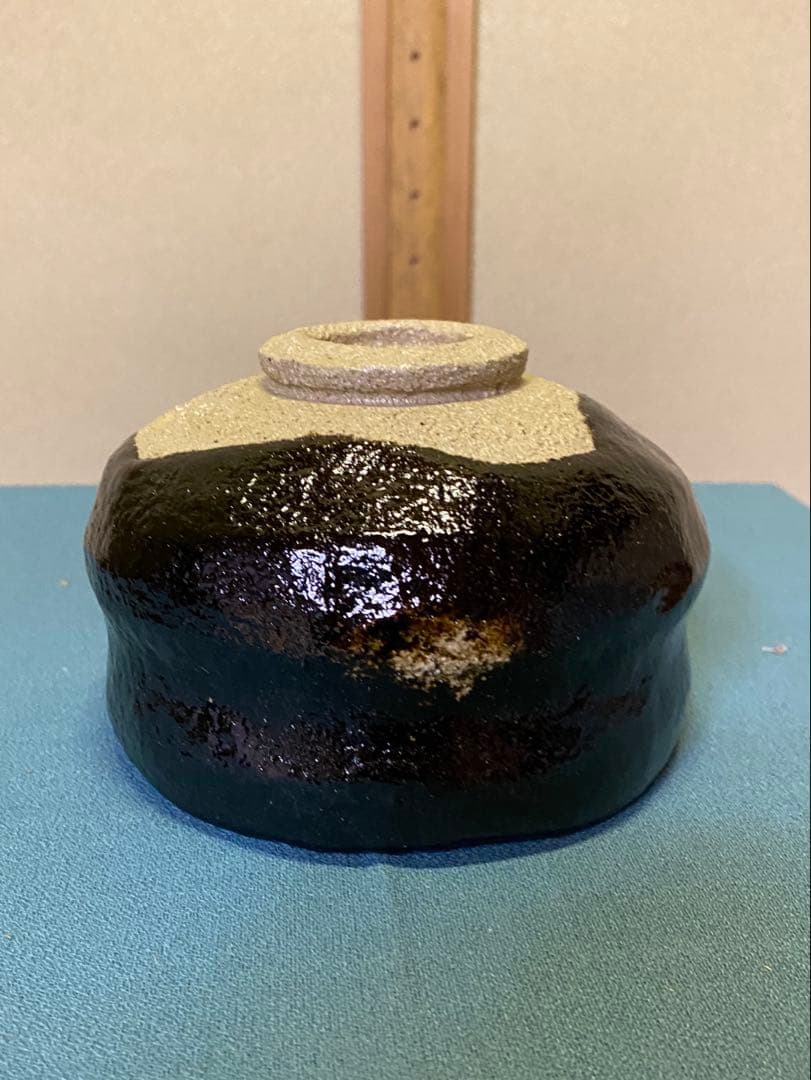 茶道具/黒茶碗　小川長楽 『黒 松声』 鵬雲斎書付 共箱