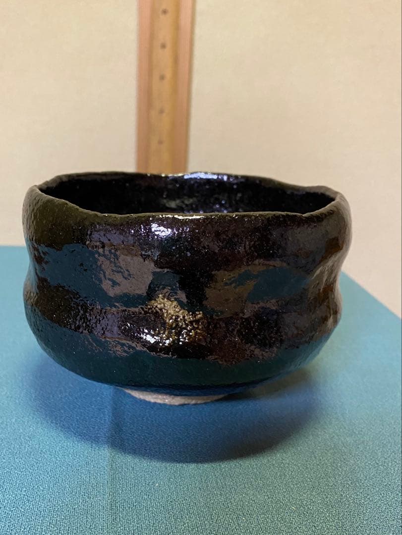 茶道具/黒茶碗　小川長楽 『黒 松声』 鵬雲斎書付 共箱