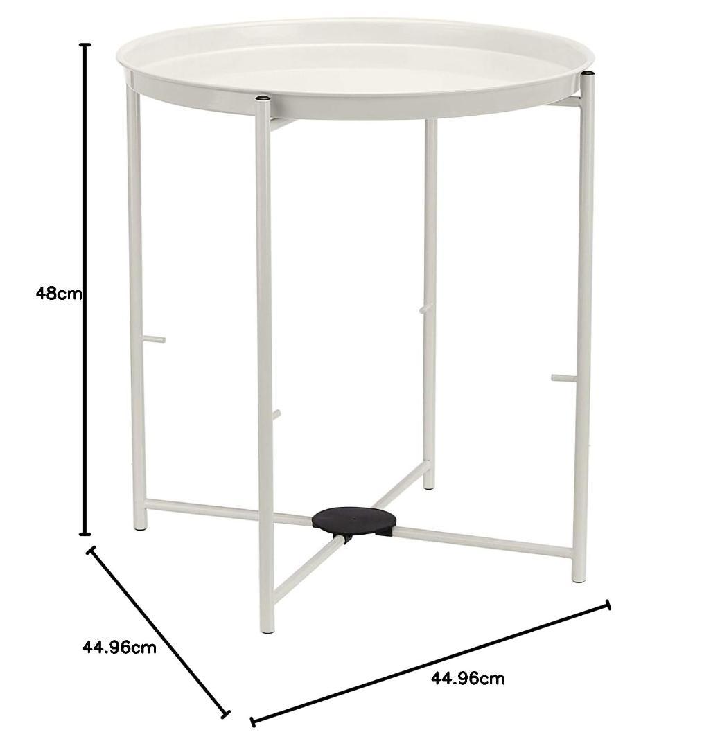 ☆ファブリック　収納付き　サイドテーブル　ラウンド収納付き