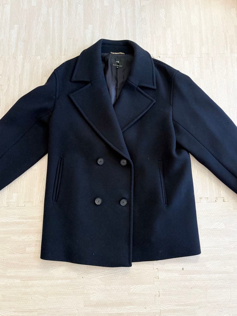 【美品】23区　ピーコート　ソフトメルトン　オーバーサイズ　ネイビー40 日本製