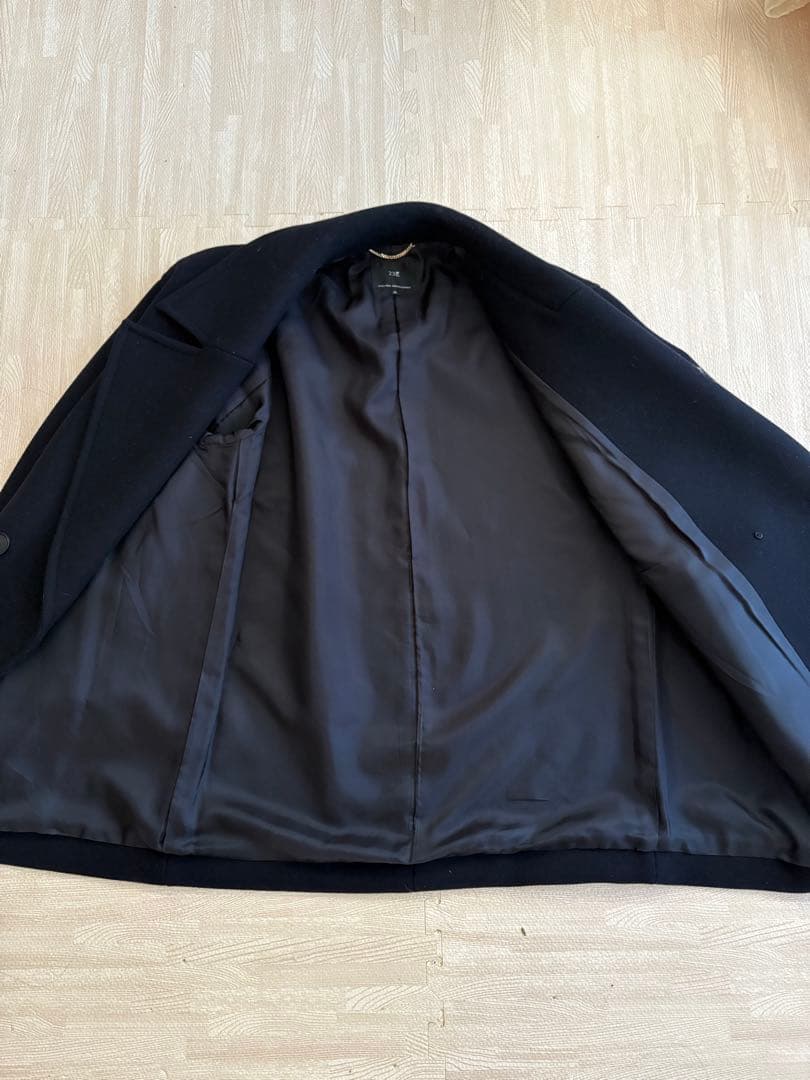 【美品】23区　ピーコート　ソフトメルトン　オーバーサイズ　ネイビー40 日本製