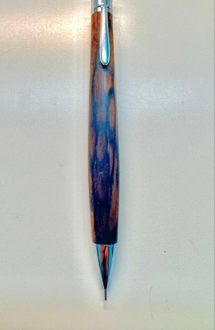 工房楔黒柿孔雀杢ペンシル楔0.5mm固定式レア