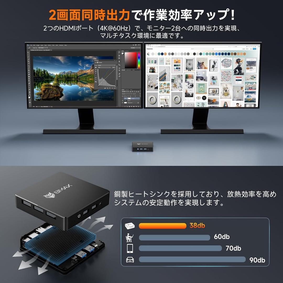 新品❣️ミニpc❣️Intel N4000搭載 高コスパ ミニpc DDR4