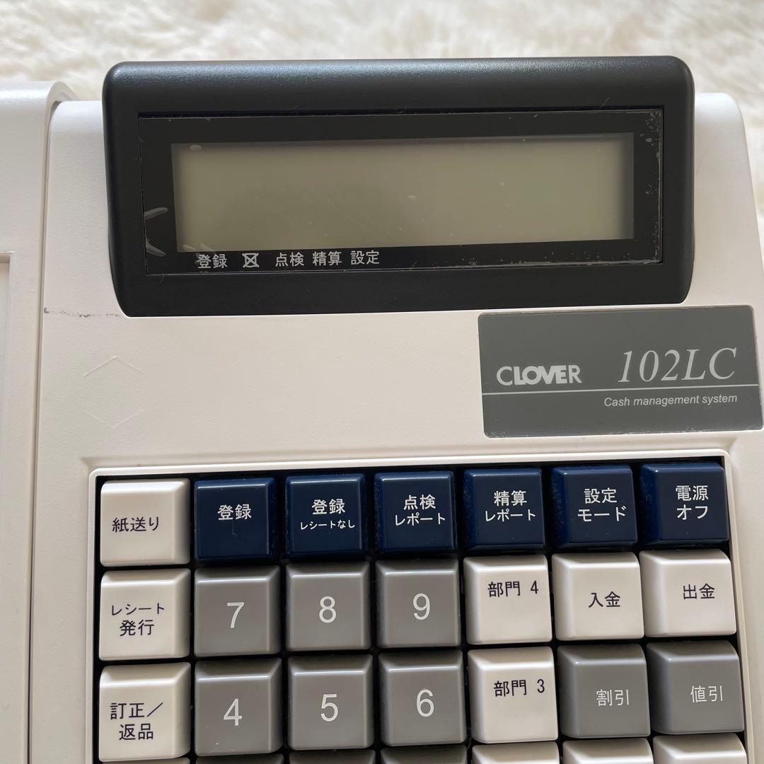 CLOVER 102LC レジスター 本体と新品ロール紙８本セット