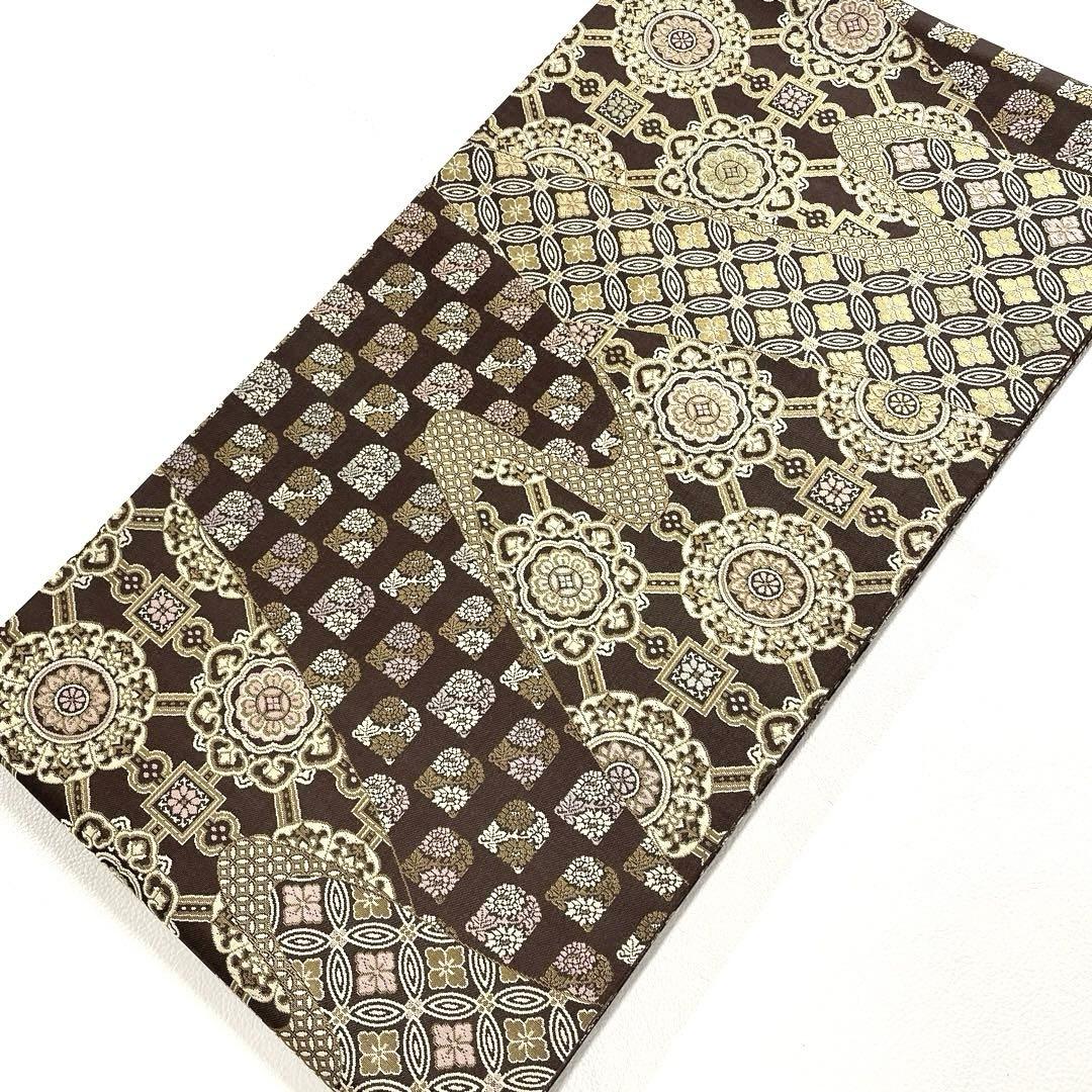 専用帯5001 ●陰山織物謹製 箔屋清兵衛 高級 正絹 錦織 袋帯 花文 華文