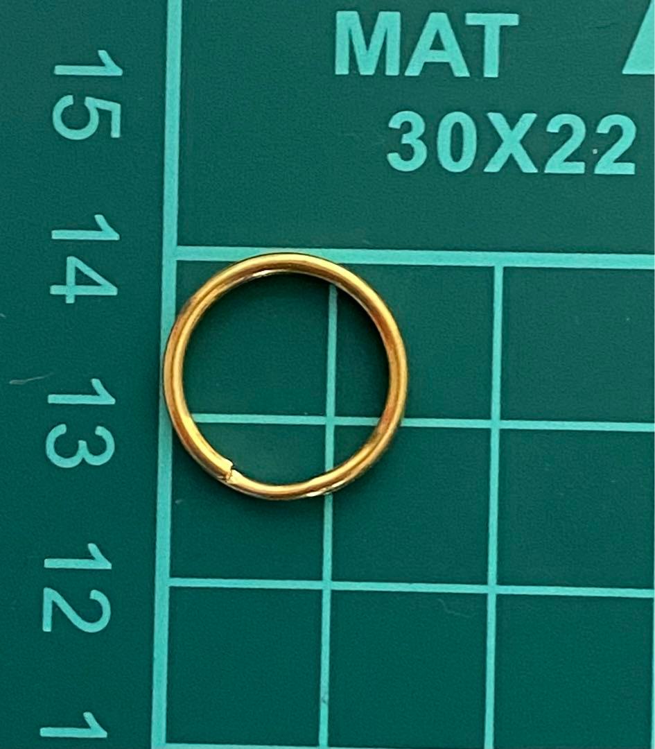 二重カン 真鍮製二重リング キーホルダー　200点セット