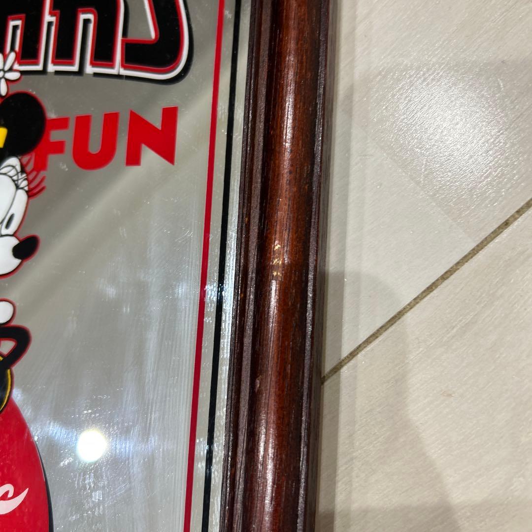 コカコーラ　パブミラー　ディズニーミッキーミニー　鏡