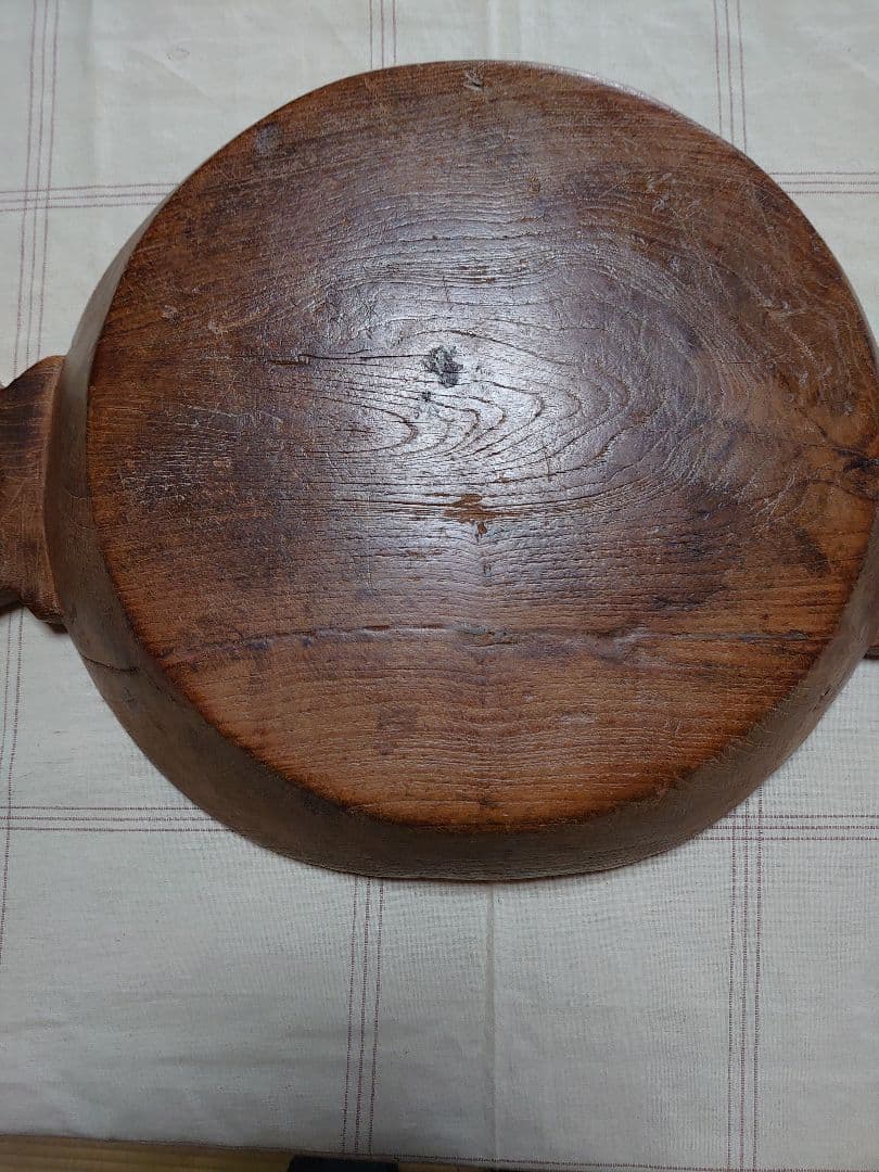 木製 くり抜き　チーク　ボウル　ディスプレイ　インテリア　大鉢
