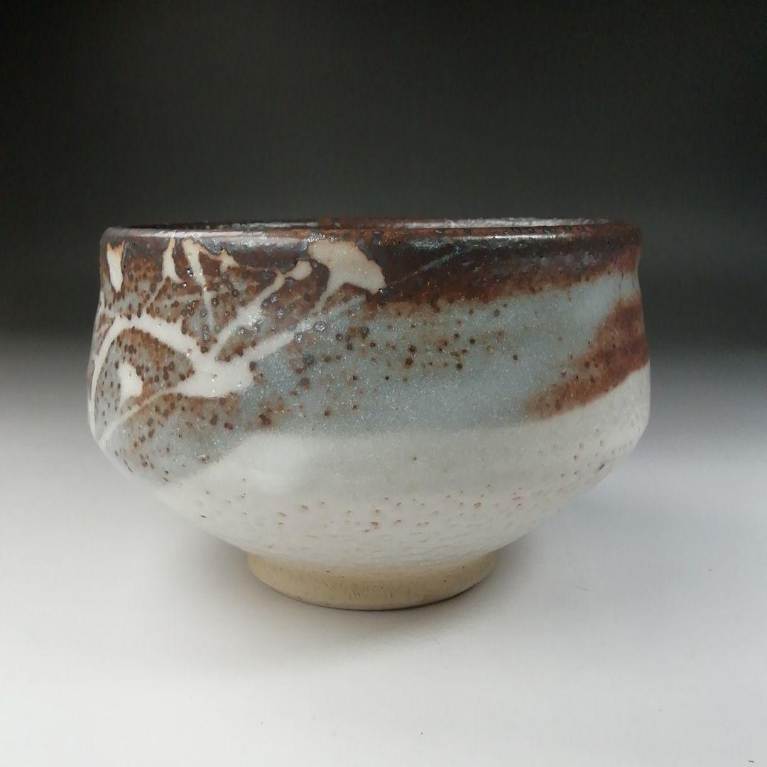 Ｔ５６８　茶碗　『志野茶碗』『安阿祢窯　栗木伎茶夫』　共箱　抹茶碗　茶道具