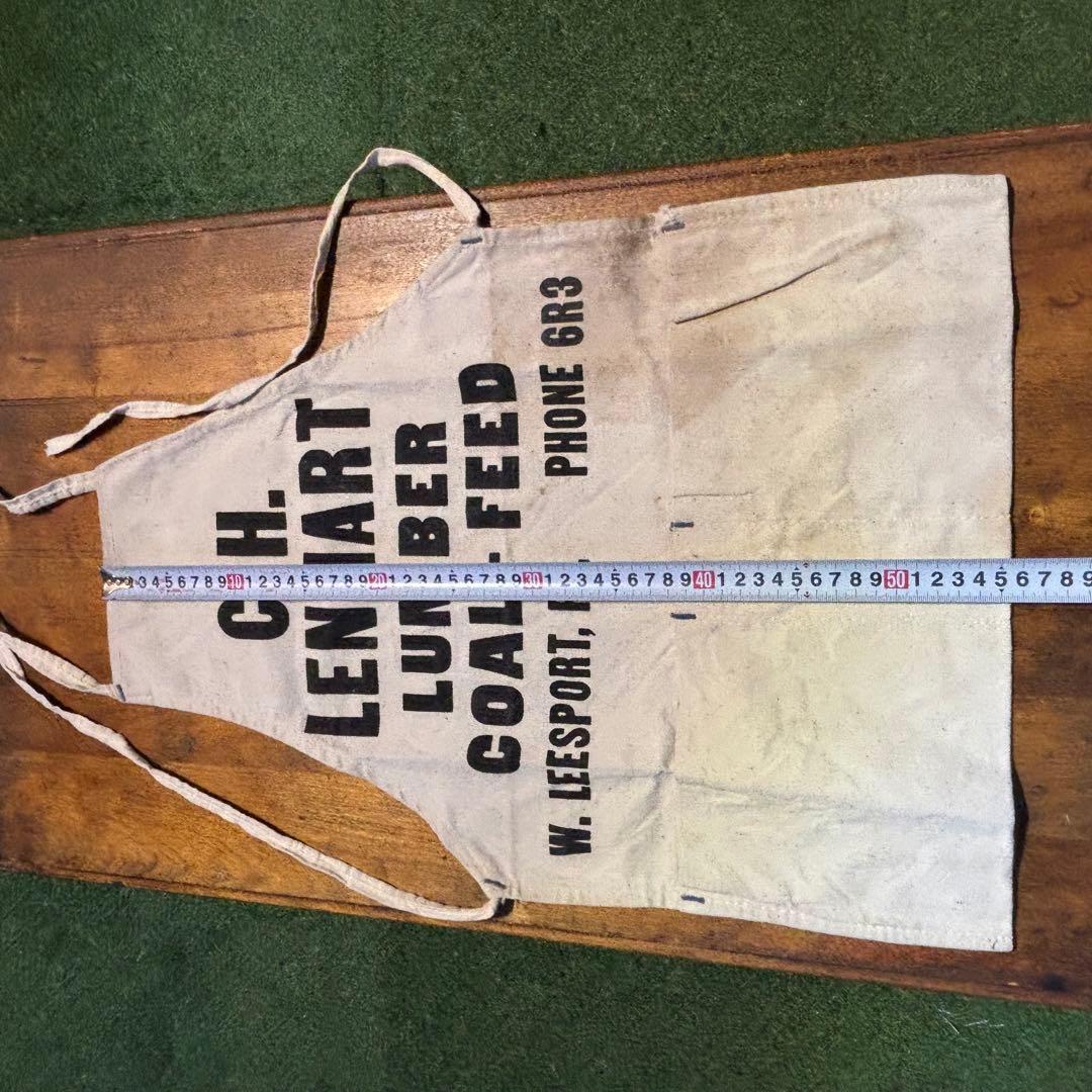 アメリカヴィンテージ ワークエプロン C.H.LENHART LUMBER当時物