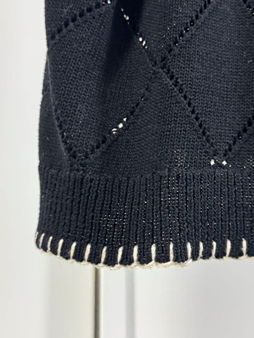マ*ン様 貴重 21SS DAIRIKU ニットベスト アーガイル 刺繍