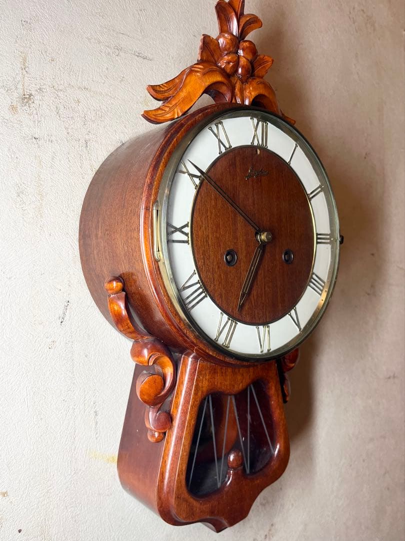 ユンハンス　ミニミニ　珍品　柱時計　古時計　レトロ　振り子　アンティーク　精工舎