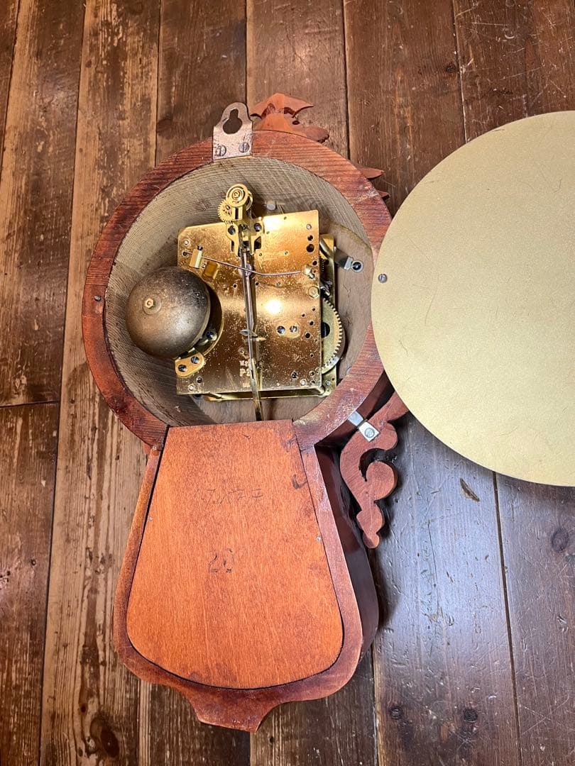 ユンハンス　ミニミニ　珍品　柱時計　古時計　レトロ　振り子　アンティーク　精工舎