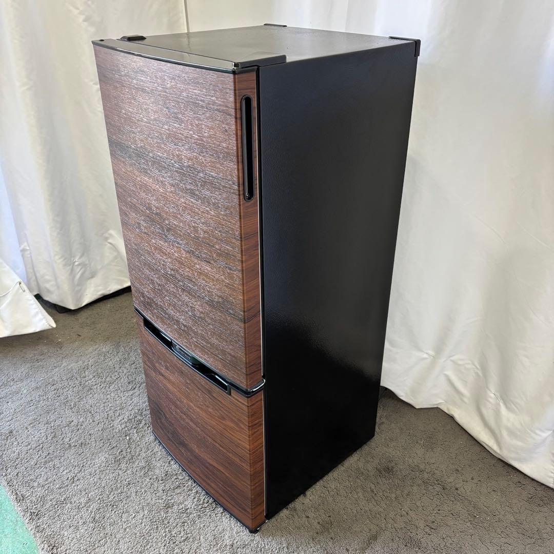 421⭕️未使用　展示品　冷蔵庫　一人暮らし　木目調　おしゃれ　レトロ　設置無料