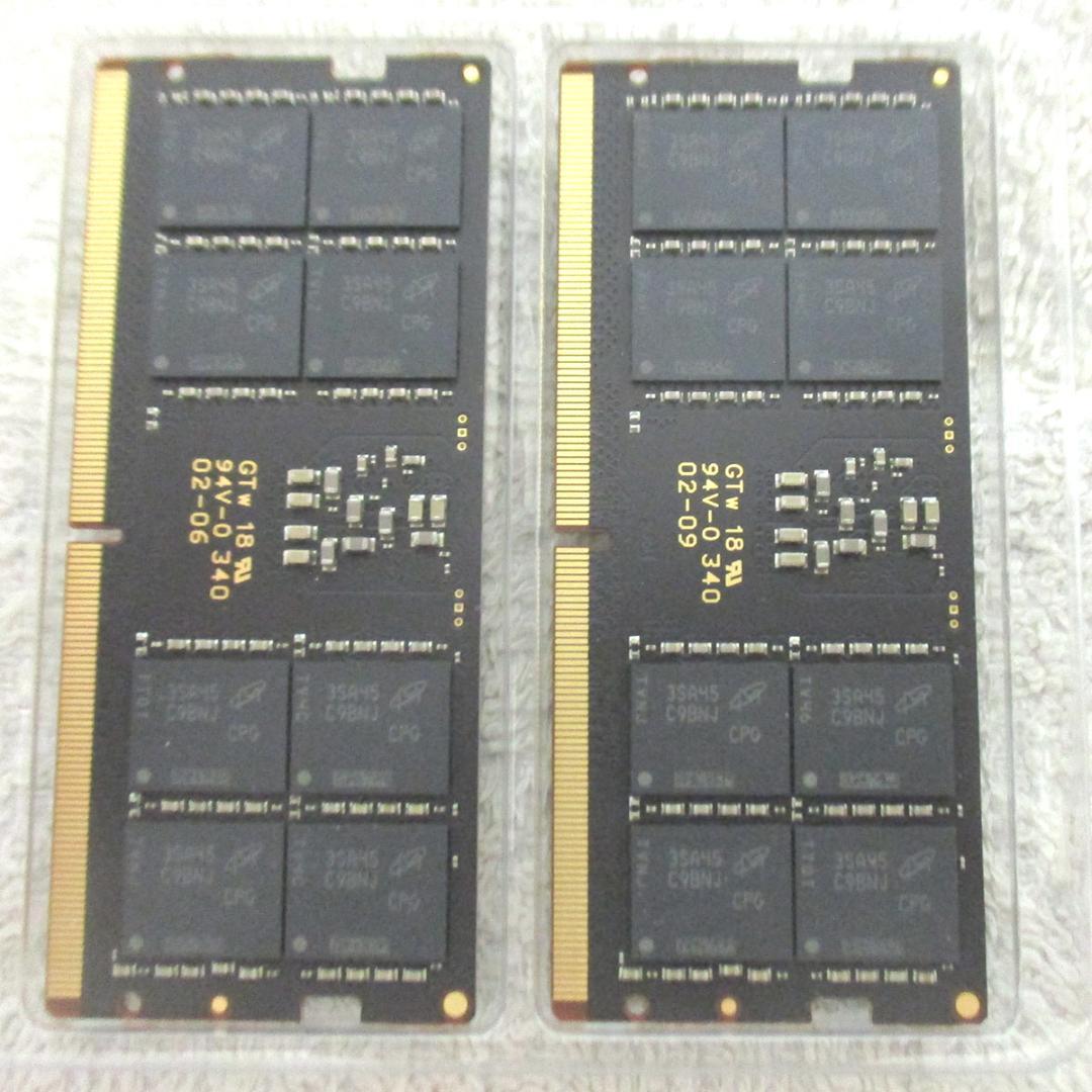 DDR5 64GB(32GBx2枚) メモリ Crucial SODIMM