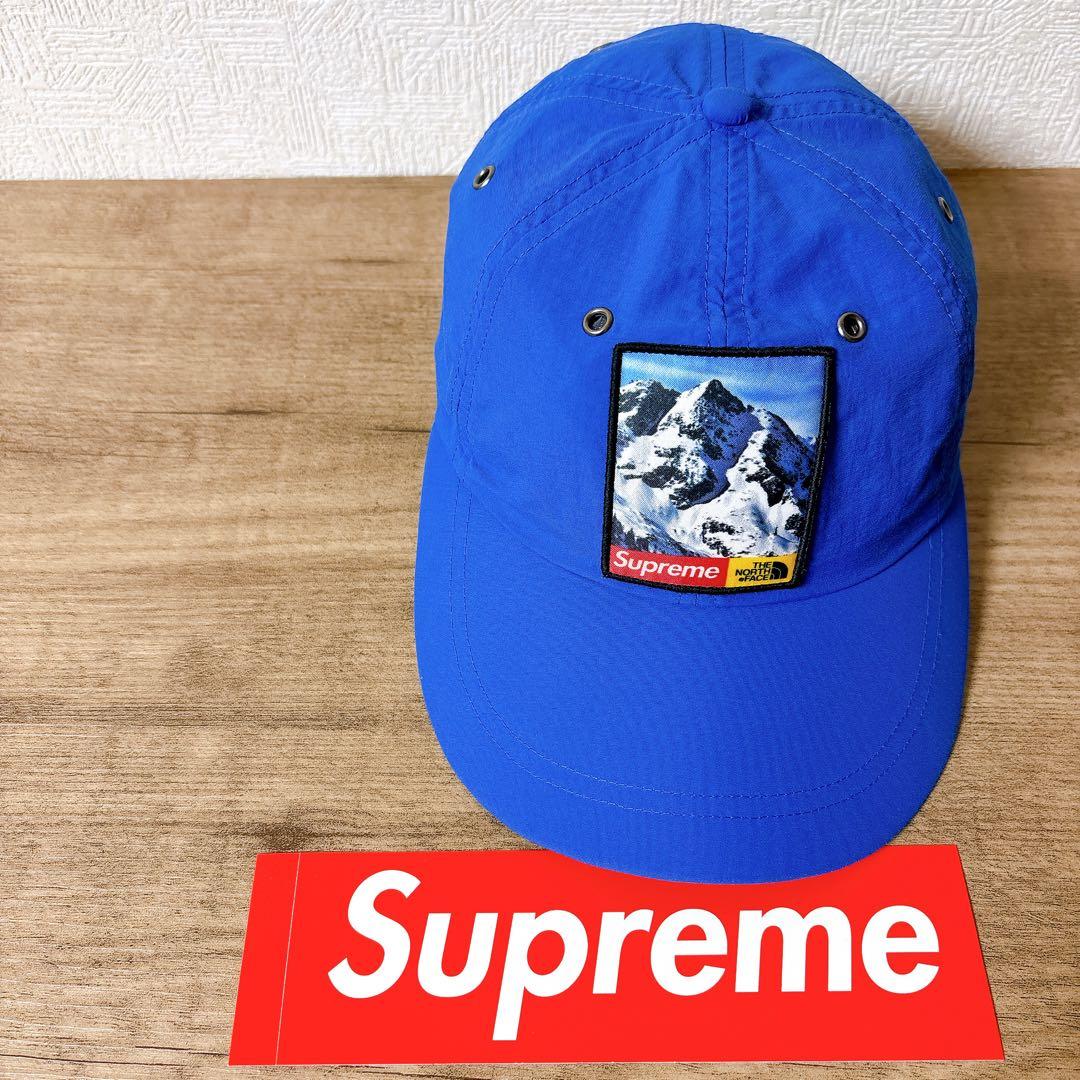 正規品　Supreme THE NORTH FACE コラボ　キャップ　ブルー