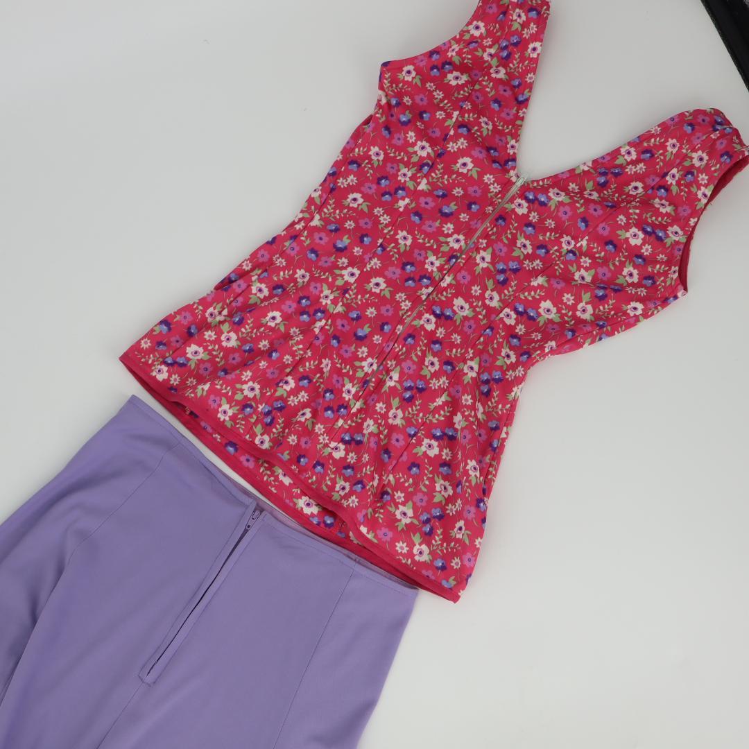 【美品 フラメンコ衣装】ラベンダー PACO OLEA ブラウス ファルダ