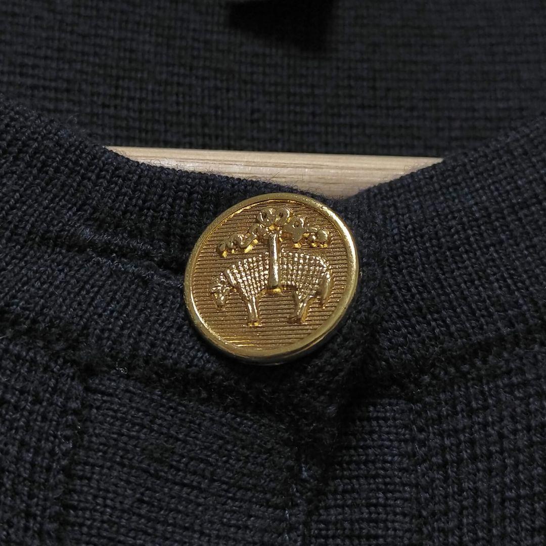 Brooks Brothers 金ボタン ミラノリブ ノーカラー カーディガン
